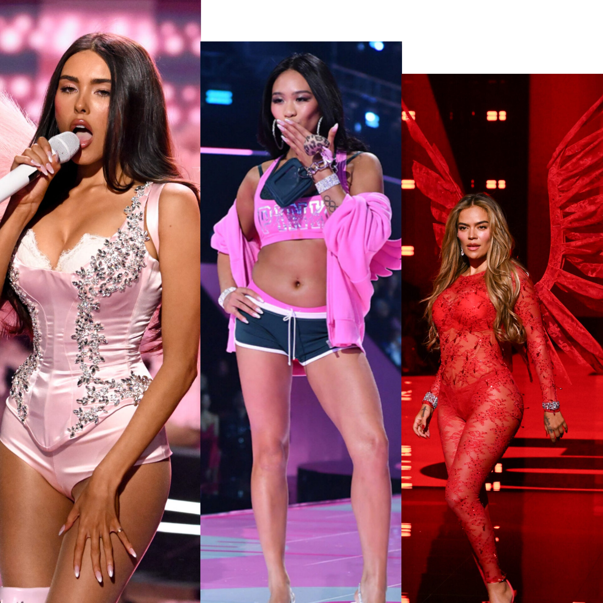 Performers Karol G, Madison Beer and Missy Elliot live at the Victoria’s Secret Fashion Show, 2025